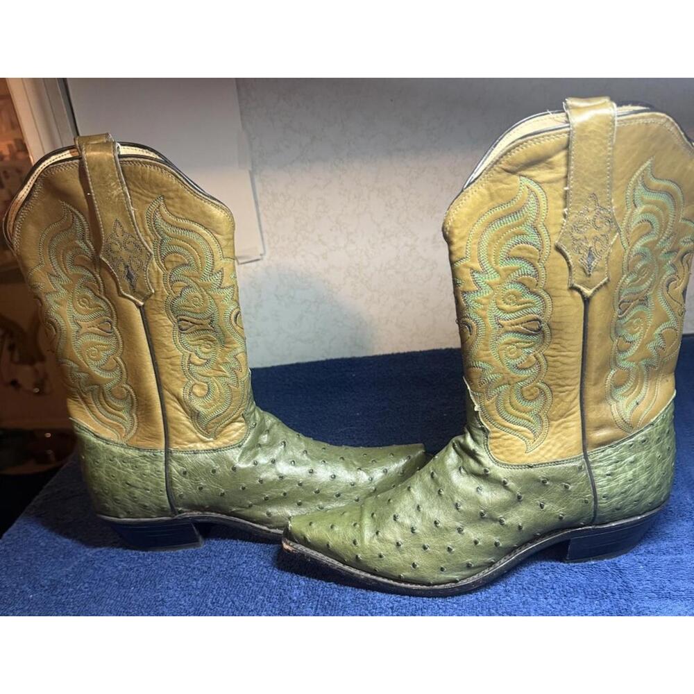 Women’s Tony Lama Cowboy Boots Sz 9B Style H2053L  Full Quill Handcrafted In USA - Picture 2 of 16